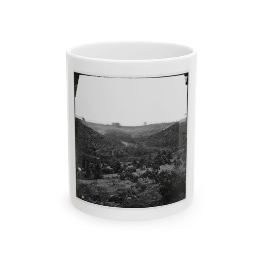 Belle Plain, Virginia. Encampment Of 7,000 Confederates In The  Punch Bowl (U.S. Civil War) White Coffee Mug