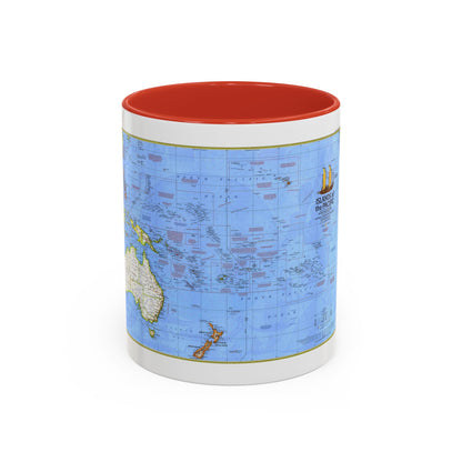 Pacific - Islands of the (1974) (Map) Accent Coffee Mug