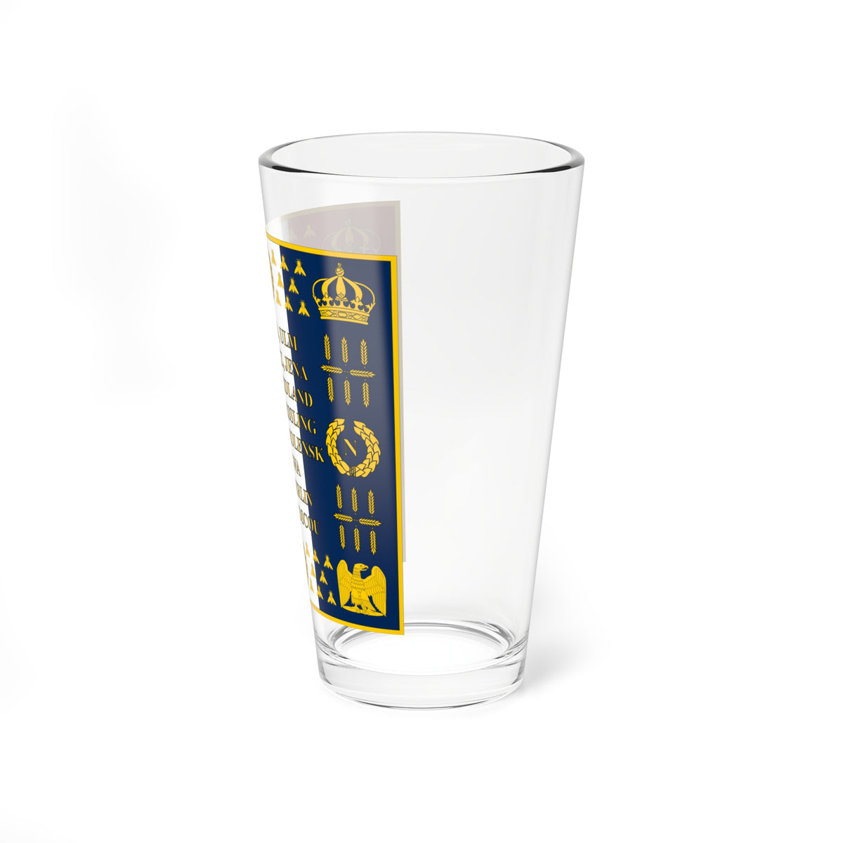 Drapeau de la Garde Imperiale 1812 Revers (France) Pint Glass 16oz