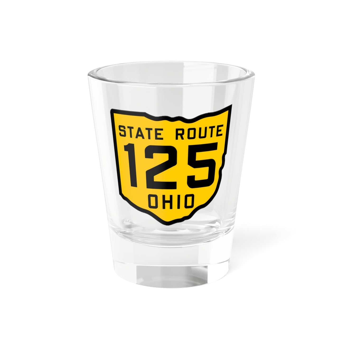OH-125 1920 (Ohio) (Road Sign) Shot Glass 1.5oz