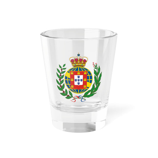 Full arms of the United Kingdom Portugal Brazil and Algarves (Portugal) (Coat of Arms) Shot Glass 1.5oz