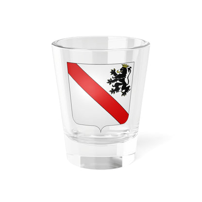 Héraldique Ville BE Courcelles (Belgium) (Coat of Arms) Shot Glass 1.5oz