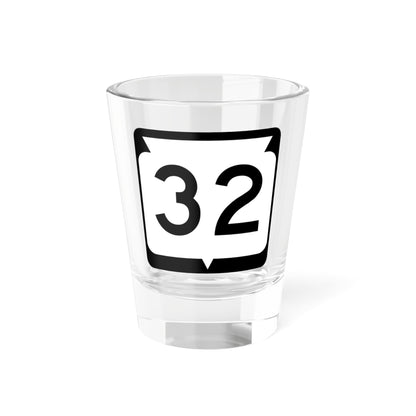 WIS 32 no arrows (Wisconsin) (Road Sign) Shot Glass 1.5oz