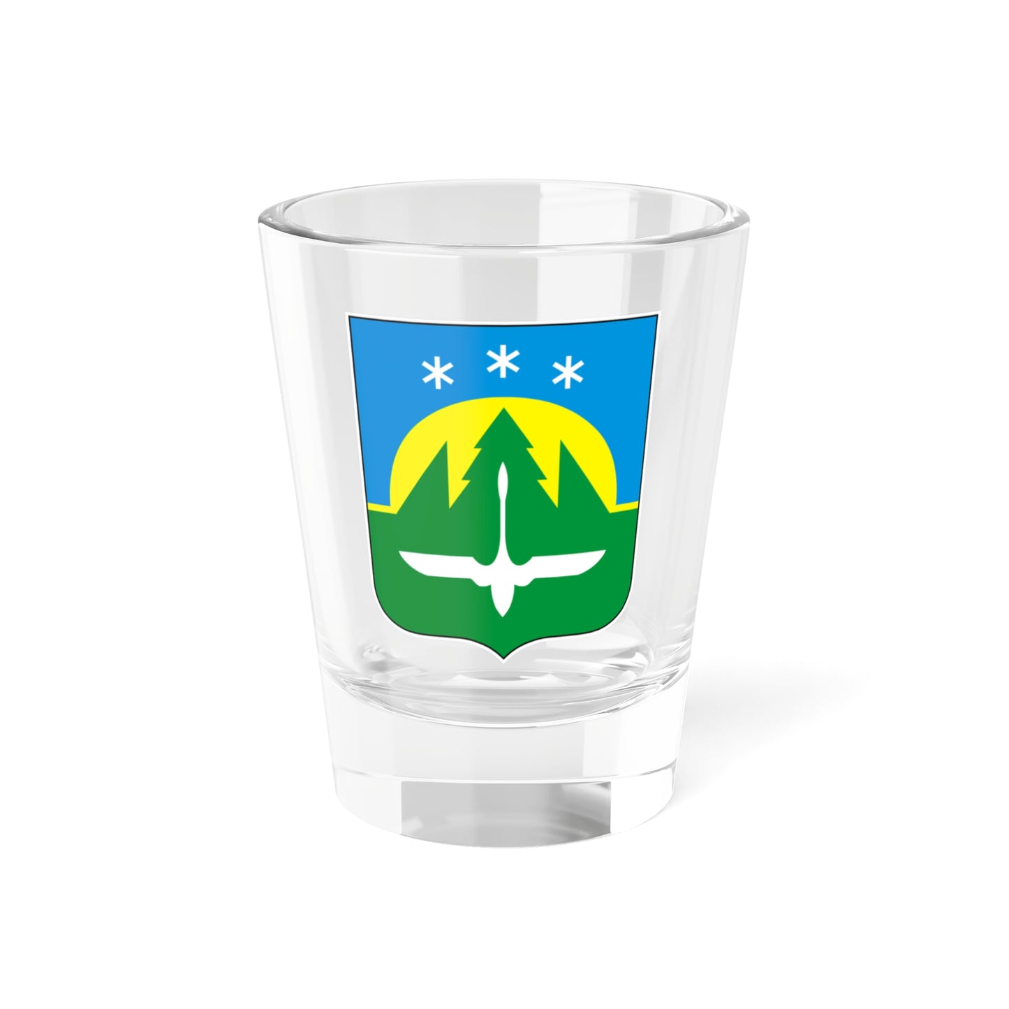 Coat of Arms of Khanty-Mansiysk (Russia) (Coat of Arms) Shot Glass 1.5oz