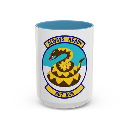 607th Air Control Squadron (U.S. Air Force) Accent Coffee Mug