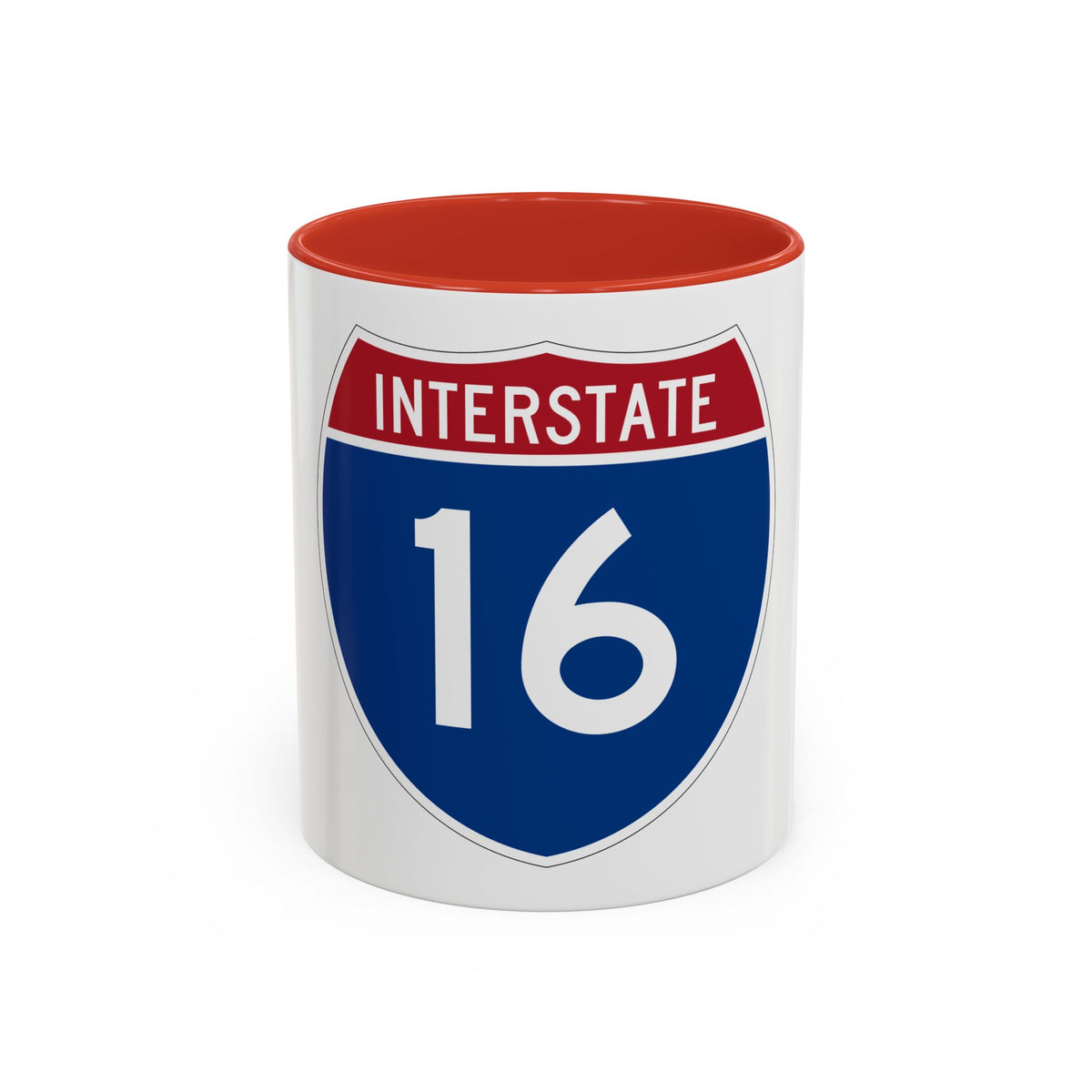 Interstate 16 (U.S. Highways) Accent Coffee Mug