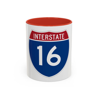 Interstate 16 (U.S. Highways) Accent Coffee Mug