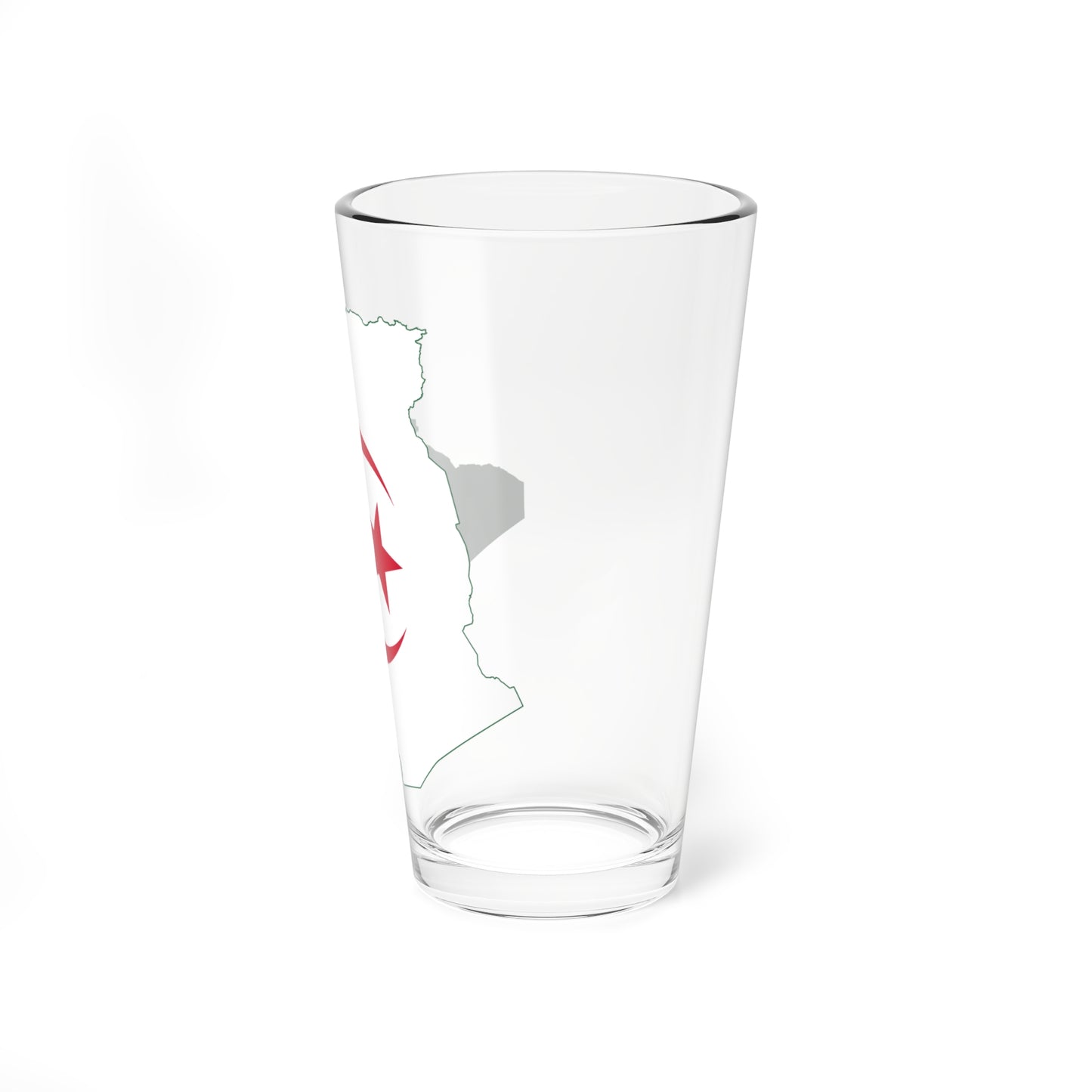 Flag map of Algeria (Algeria) Pint Glass 16oz
