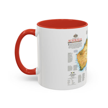 Australia - A Traveller's Look (1988) (Map) Accent Coffee Mug