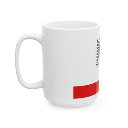 Naval Ensign of Albania - White Coffee Mug