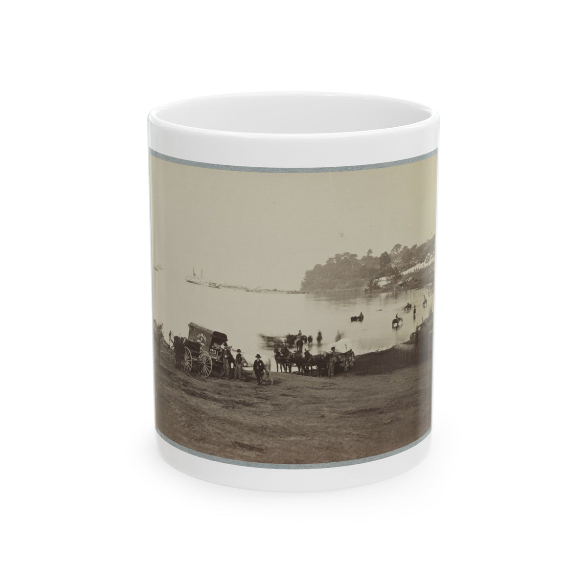 Belle Plain Landing, Va. 003 (U.S. Civil War) White Coffee Mug