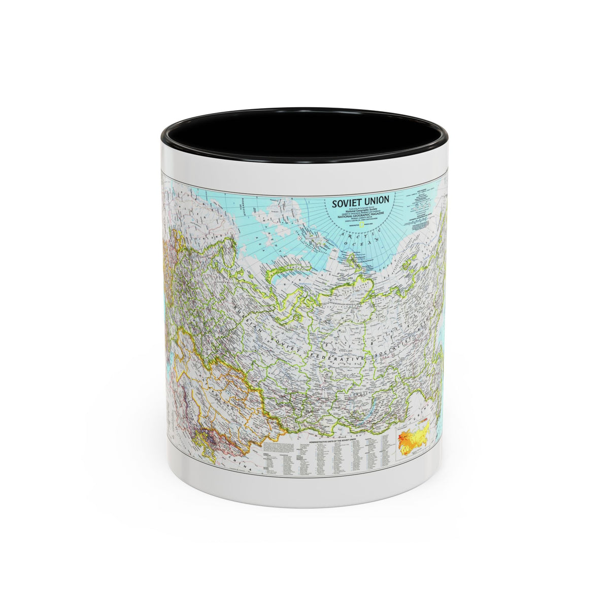 Russia - Soviet Union 1 (1990) (Map) Accent Coffee Mug