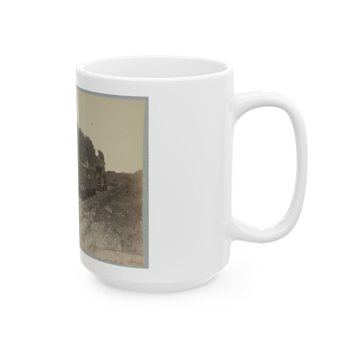 13 Inch Mortar  Dictator  In Front Of Petersburg, Va.(2) (U.S. Civil War) White Coffee Mug