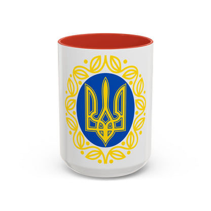 Coat of arms of Ukrainian People's Republic - Accent Coffee Mug