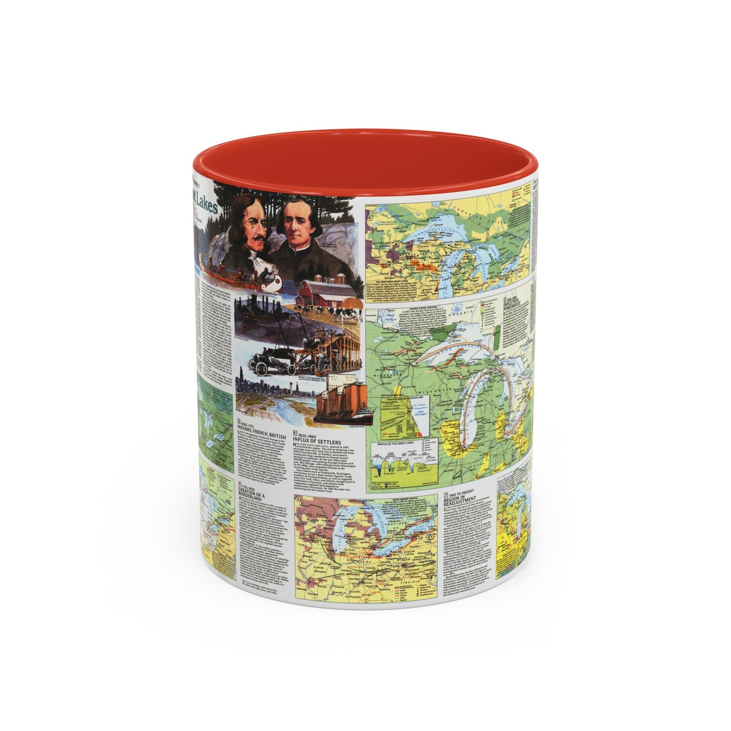 Canada - The Great Lakes 2 (1987) (Map) Accent Coffee Mug