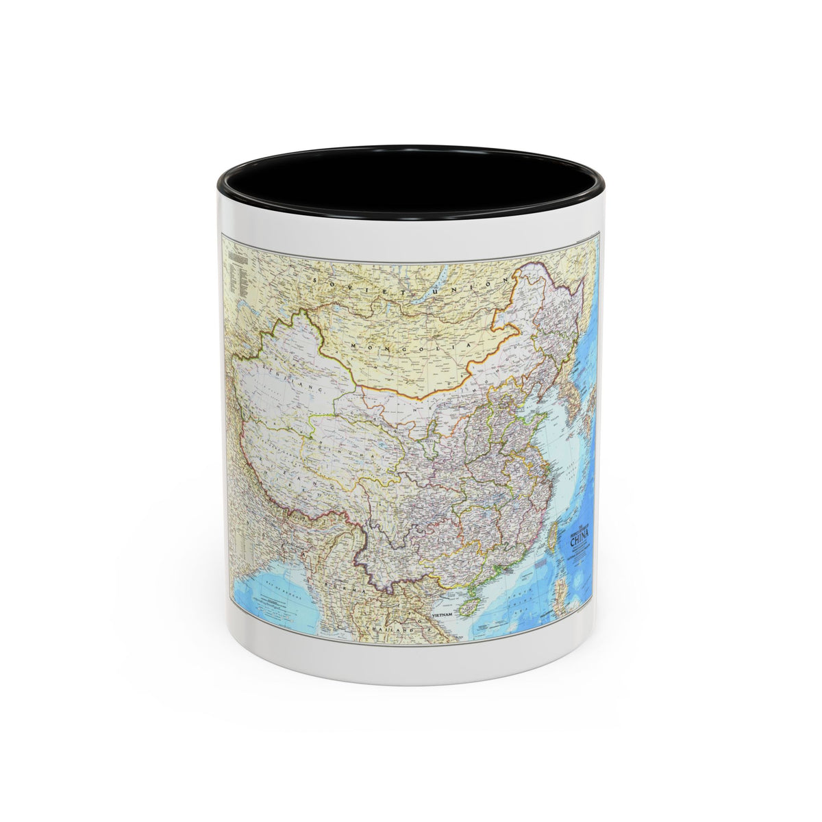 China - The People's Republic (1980) (Map) Accent Coffee Mug