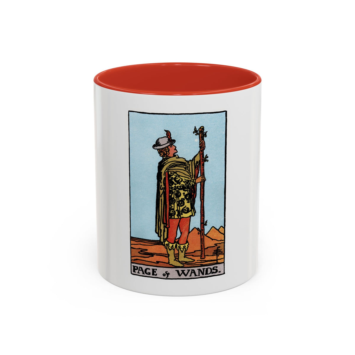 The Page of Wands (Tarot Card) Accent Coffee Mug