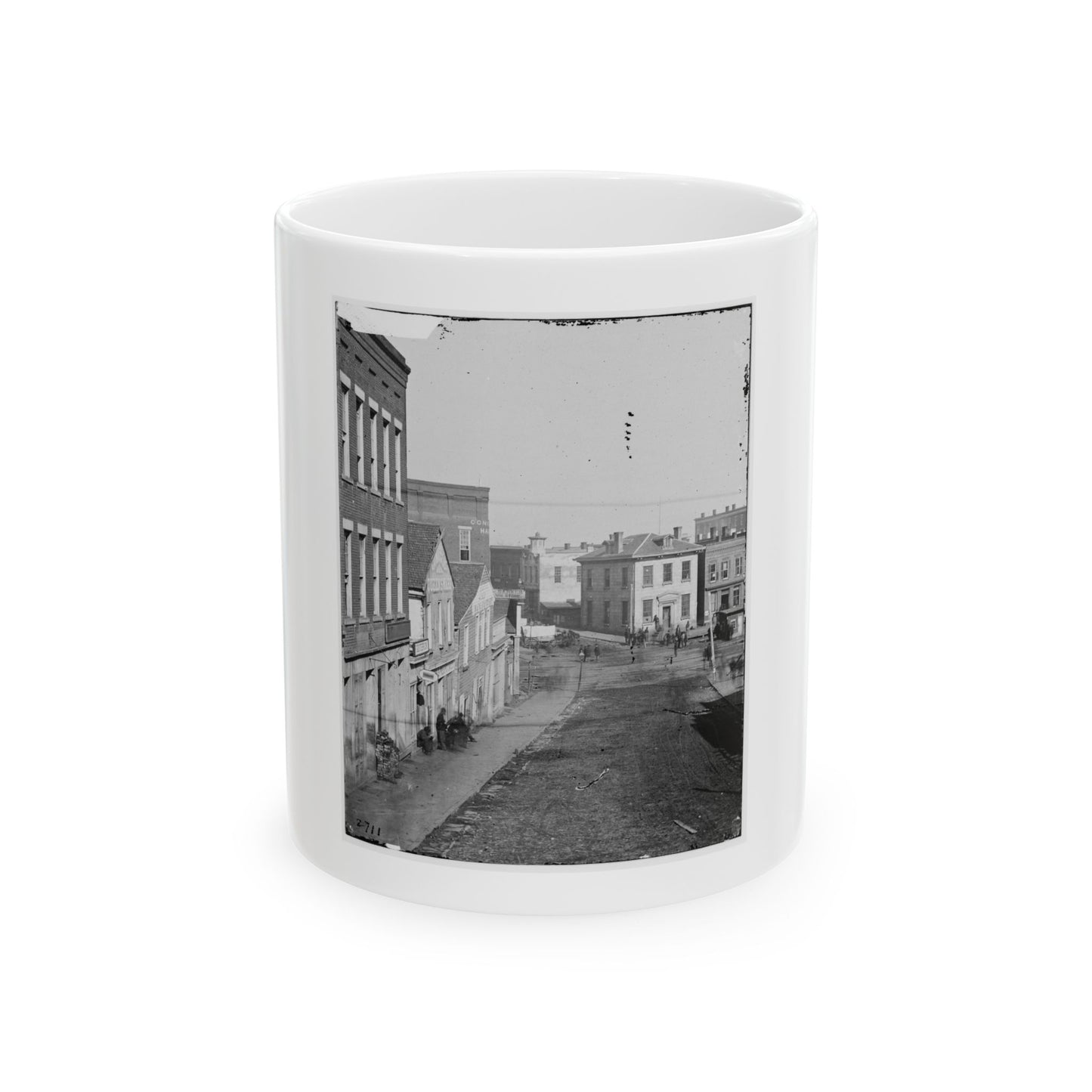 Atlanta, Georgia. View On Whitehall Street (U.S. Civil War) White Coffee Mug
