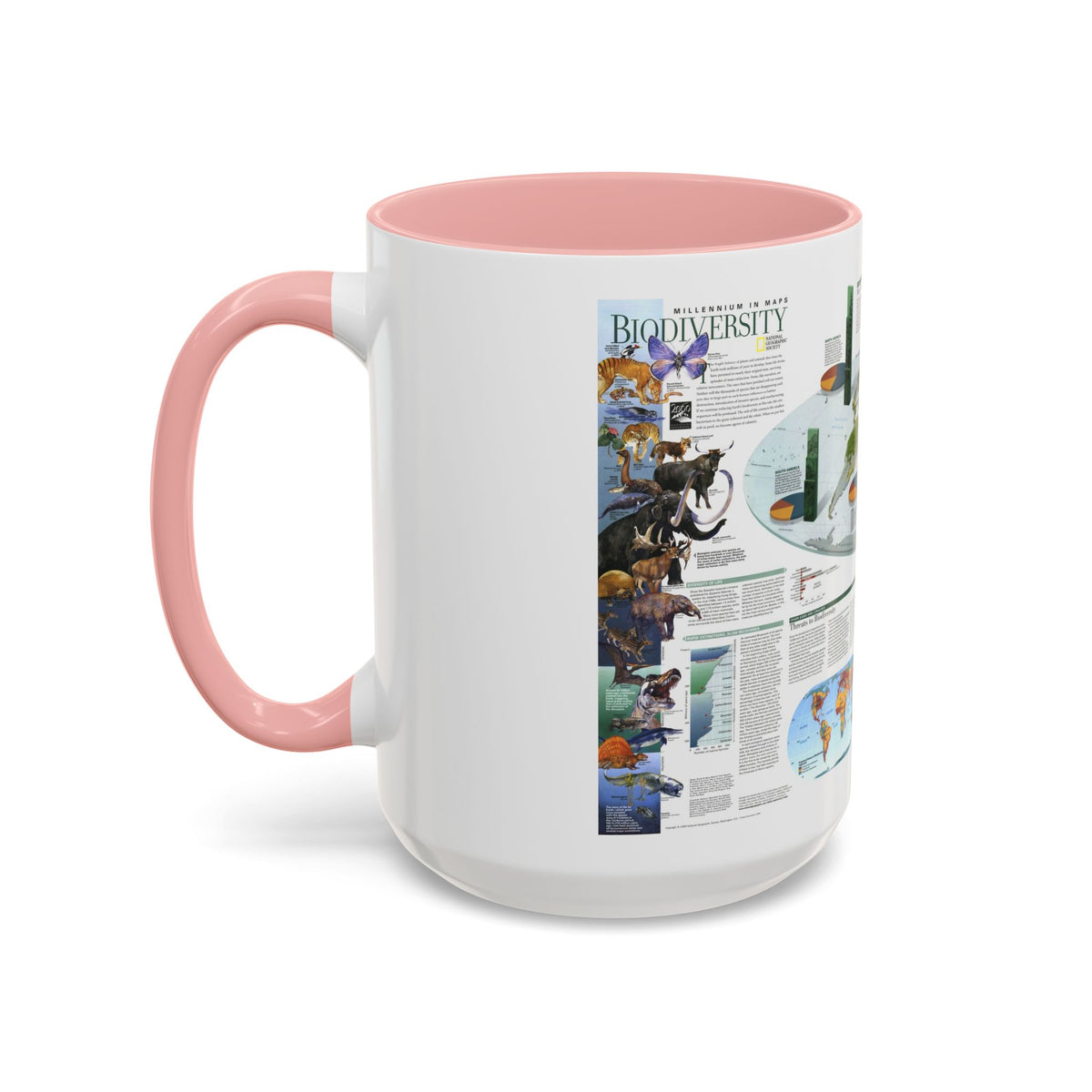 World Map - Biodiversity (1999) (Map) Accent Coffee Mug