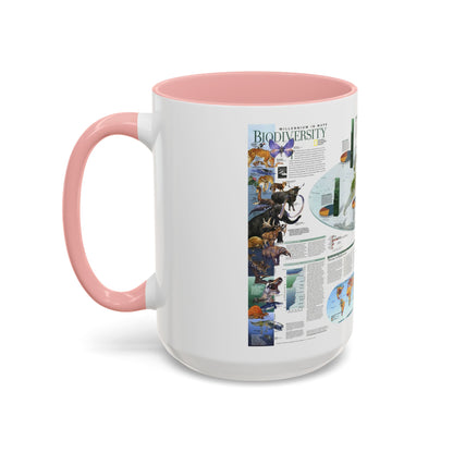 World Map - Biodiversity (1999) (Map) Accent Coffee Mug