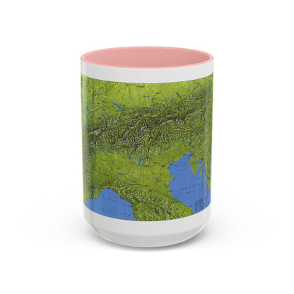 Alps, The (1985) (Map) Accent Coffee Mug