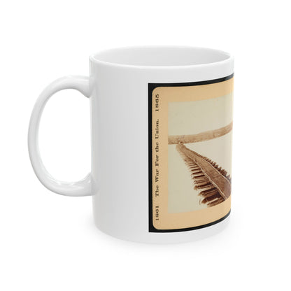 A Pontoon Bridge On The James River (U.S. Civil War) White Coffee Mug