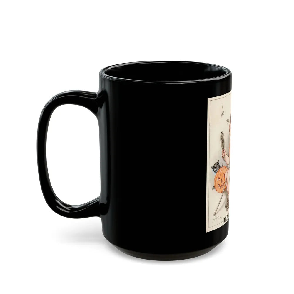 Halloween Spirits, Hearth and Home magazine cover - Black Coffee Mug-Go Mug Yourself