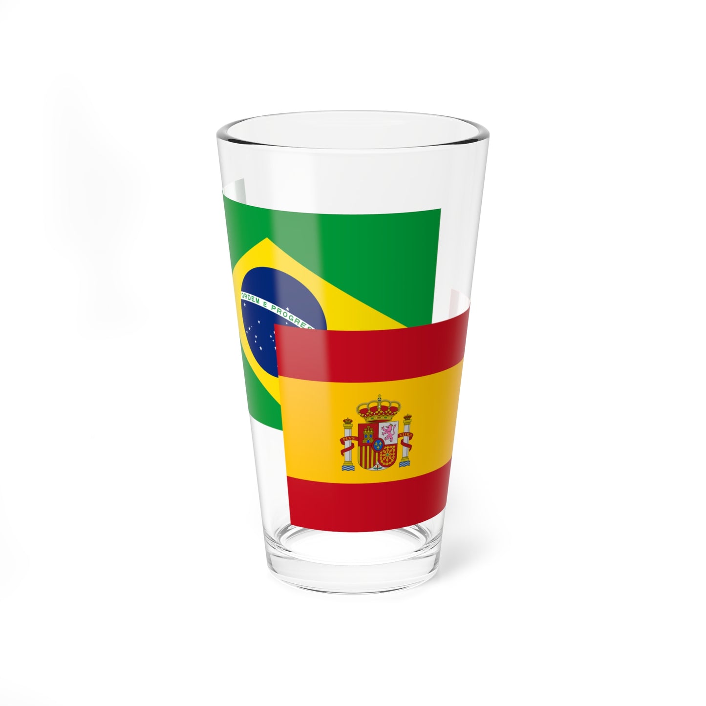 Spain-Brazil Flag (Spain) Pint Glass 16oz