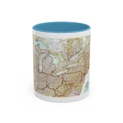 USA - Northeastern & Great Lakes (1959) (Map) Accent Coffee Mug