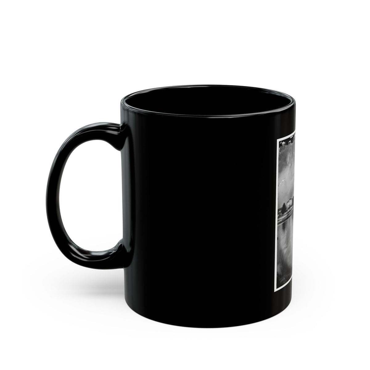 Beaufort, South Carolina. View Of Beaufort From The Waterfront. Fuller's House (U.S. Civil War) Black Coffee Mug