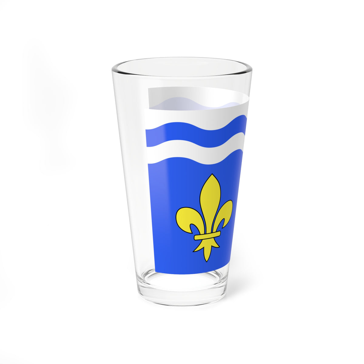 Drapeau fr departement Hauts-de-Seine (France) Pint Glass 16oz