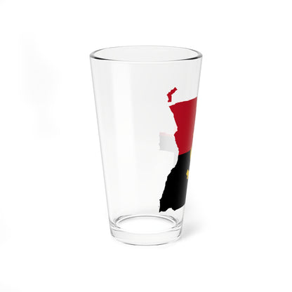Flag map of Angola (Angola) Pint Glass 16oz