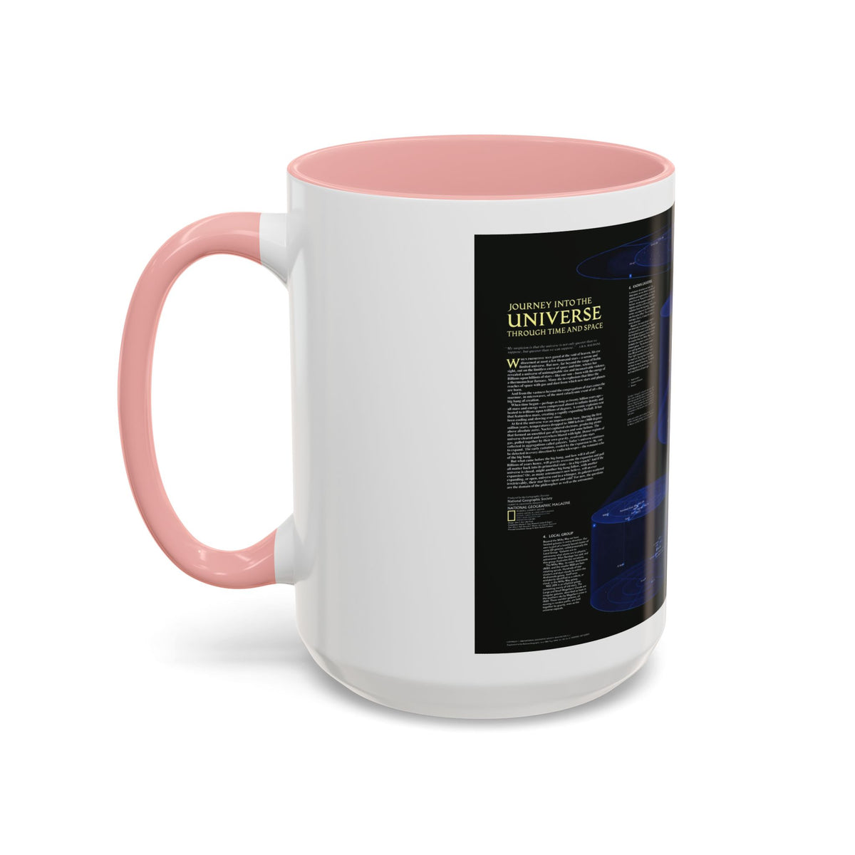 Space - The Universe - Through Time and Space (1983) (Map) Accent Coffee Mug