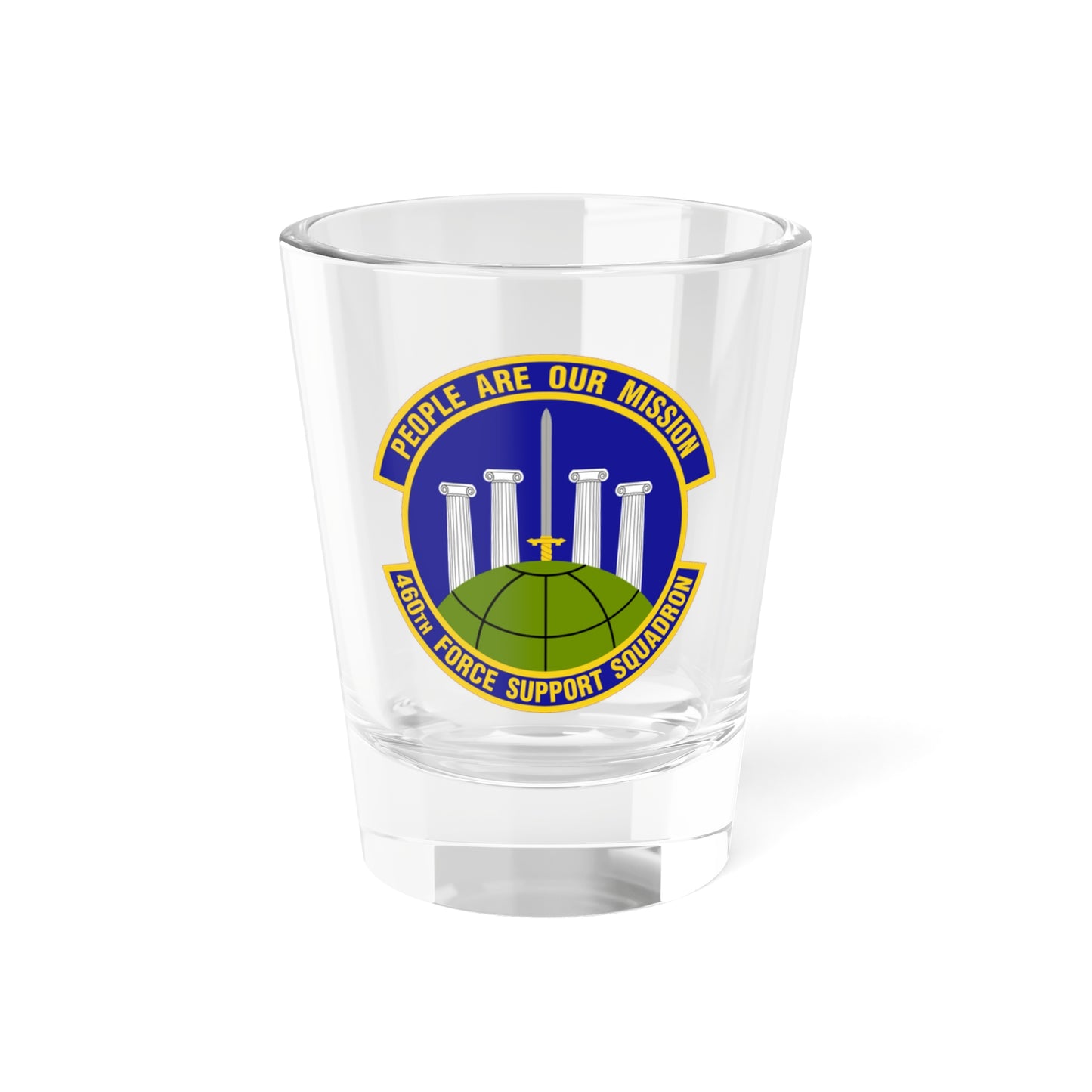 460 Force Support Squadron AFSPC (U.S. Air Force) Shot Glass 1.5oz