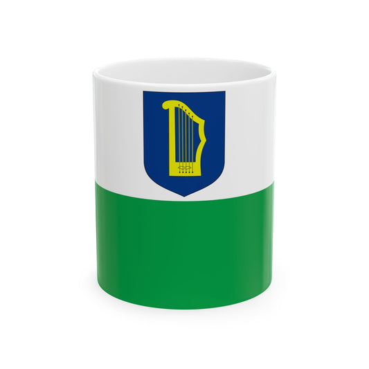 Flag of Petseri County Estonia - White Coffee Mug