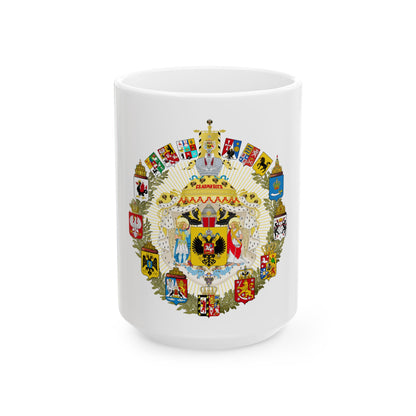 Greater Coat of Arms of the Russian Empire - White Coffee Mug