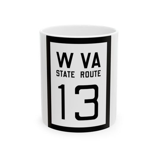 WV-13 1922 (Virginia) (Road Sign) White Coffee Mug-11oz-Go Mug Yourself
