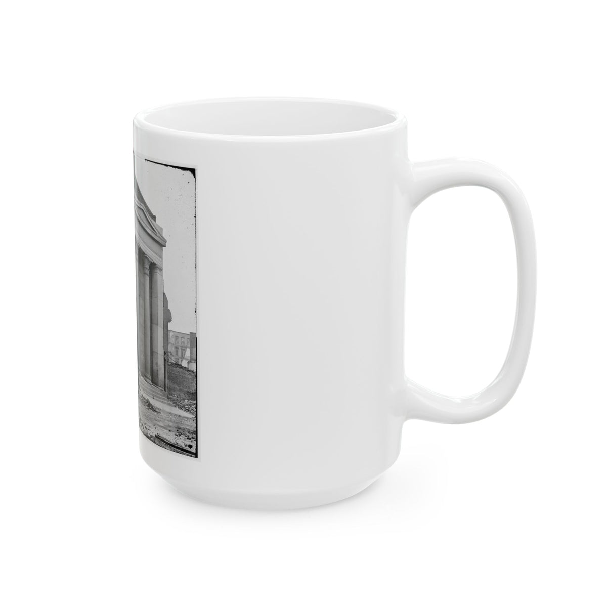Richmond, Va. Ruins Of The Exchange Bank (Main Street) With The Facade Nearly Intact (U.S. Civil War) White Coffee Mug