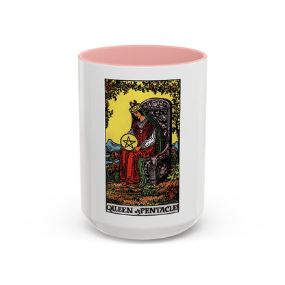 The Queen of Pentacles (Tarot Card) Accent Coffee Mug