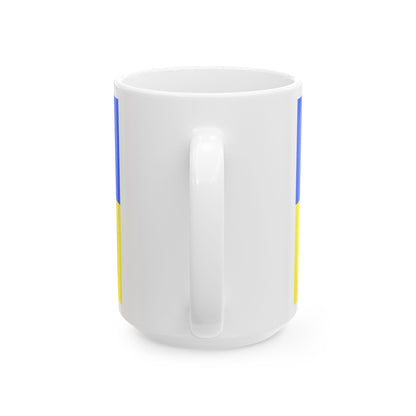 Flag of Pest County Hungary - White Coffee Mug