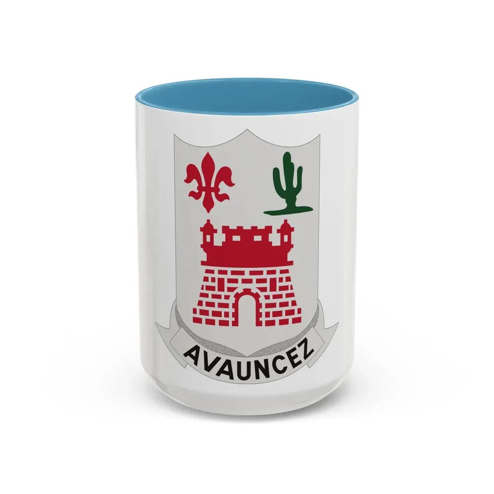 133rd Infantry Regiment (U.S. Army) Accent Coffee Mug 15oz Light Blue - Go Mug Yourself
