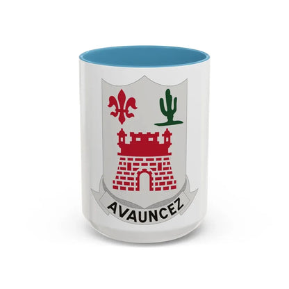 133rd Infantry Regiment (U.S. Army) Accent Coffee Mug 15oz Light Blue - Go Mug Yourself