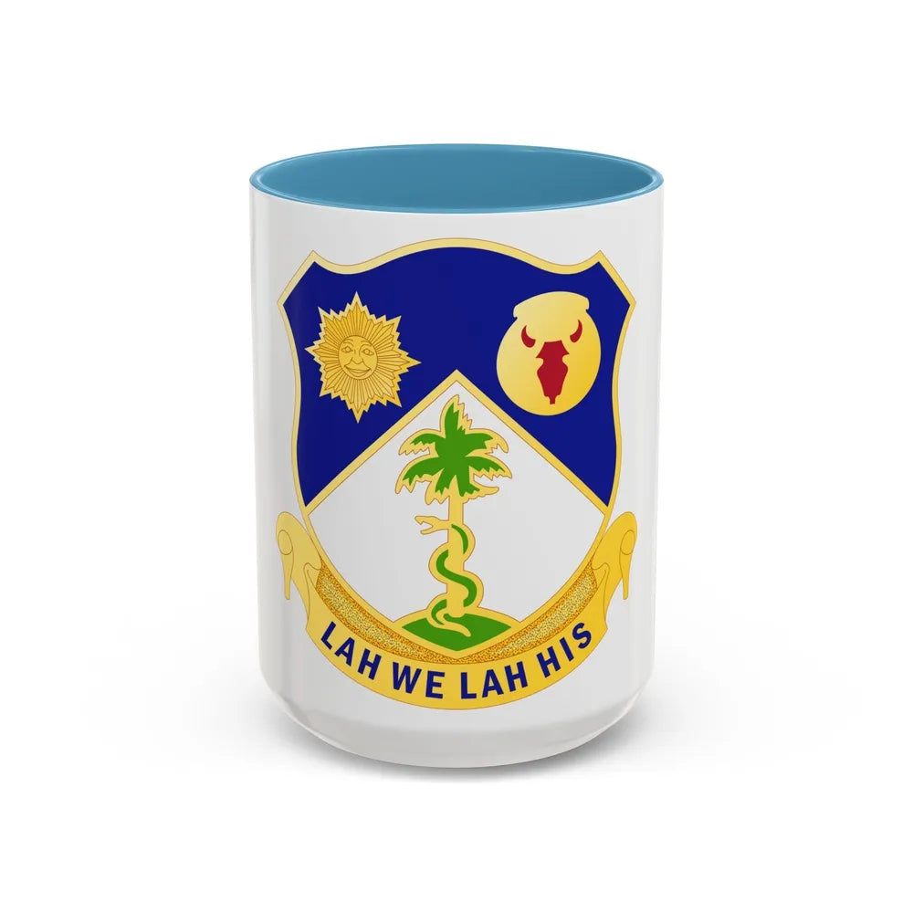 134 Cavalry Regiment (U.S. Army) Accent Coffee Mug-15oz-Light Blue-Go Mug Yourself