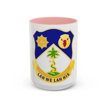 134 Cavalry Regiment (U.S. Army) Accent Coffee Mug-15oz-Pink-Go Mug Yourself