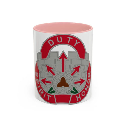 134 Engineer Group (U.S. Army) Accent Coffee Mug-11oz-Pink-Go Mug Yourself