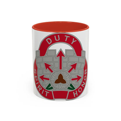 134 Engineer Group (U.S. Army) Accent Coffee Mug-11oz-Red-Go Mug Yourself