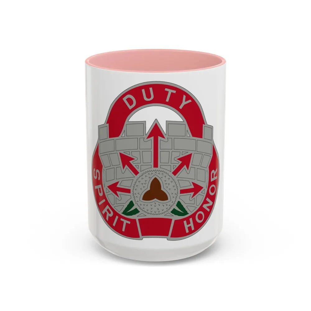 134 Engineer Group (U.S. Army) Accent Coffee Mug-15oz-Pink-Go Mug Yourself