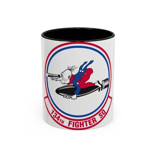 134 Fighter Squadron (U.S. Air Force) Accent Coffee Mug 11oz Black - Go Mug Yourself