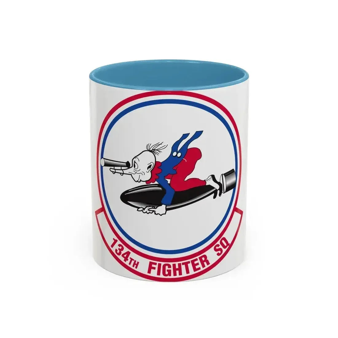 134 Fighter Squadron (U.S. Air Force) Accent Coffee Mug 11oz Light Blue - Go Mug Yourself