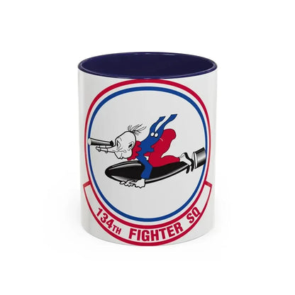 134 Fighter Squadron (U.S. Air Force) Accent Coffee Mug 11oz Navy - Go Mug Yourself